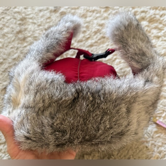 Mad Bomber Rabbit Fur Trapper Hat Red w/ Natural Rabbit Fur L Large Warm Winter - Picture 5 of 8